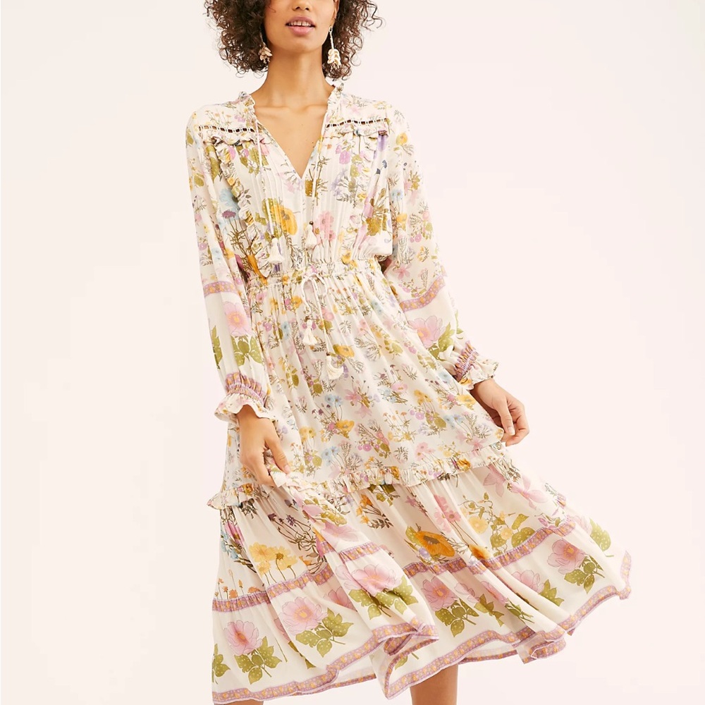 SOLD Spell X FP Wild Bloom midi dress Medium